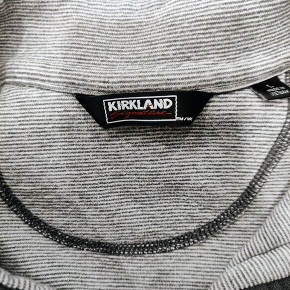 Men's Kirkland Signature 1/4 Zip Pullover Collared Sweater | Cotton | Large - Picture 3 of 5